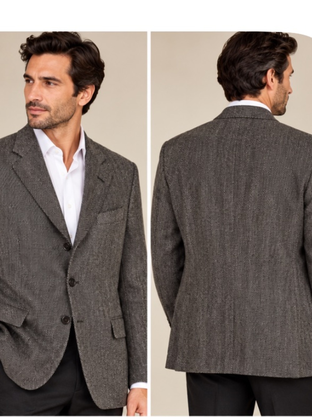 Hugo Boss Charcoal Blazer gray size 42R Virgin wool blend